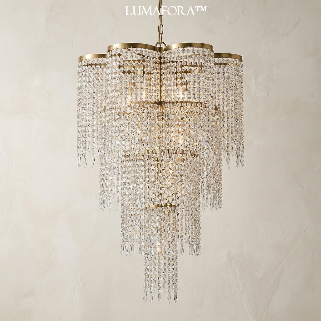LumaFora™ Crystal Cascade Chandelier