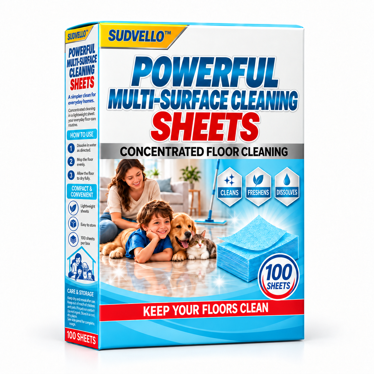 🎁SUDVELLO™ Powerful Multi-Surface Cleaning Sheets