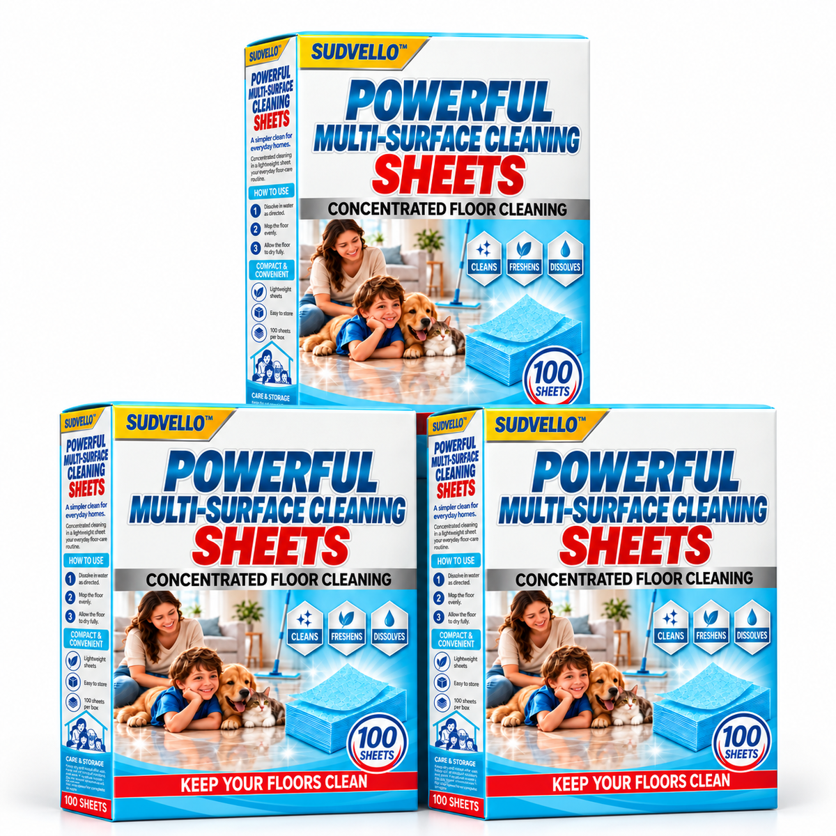 🎁SUDVELLO™ Powerful Multi-Surface Cleaning Sheets